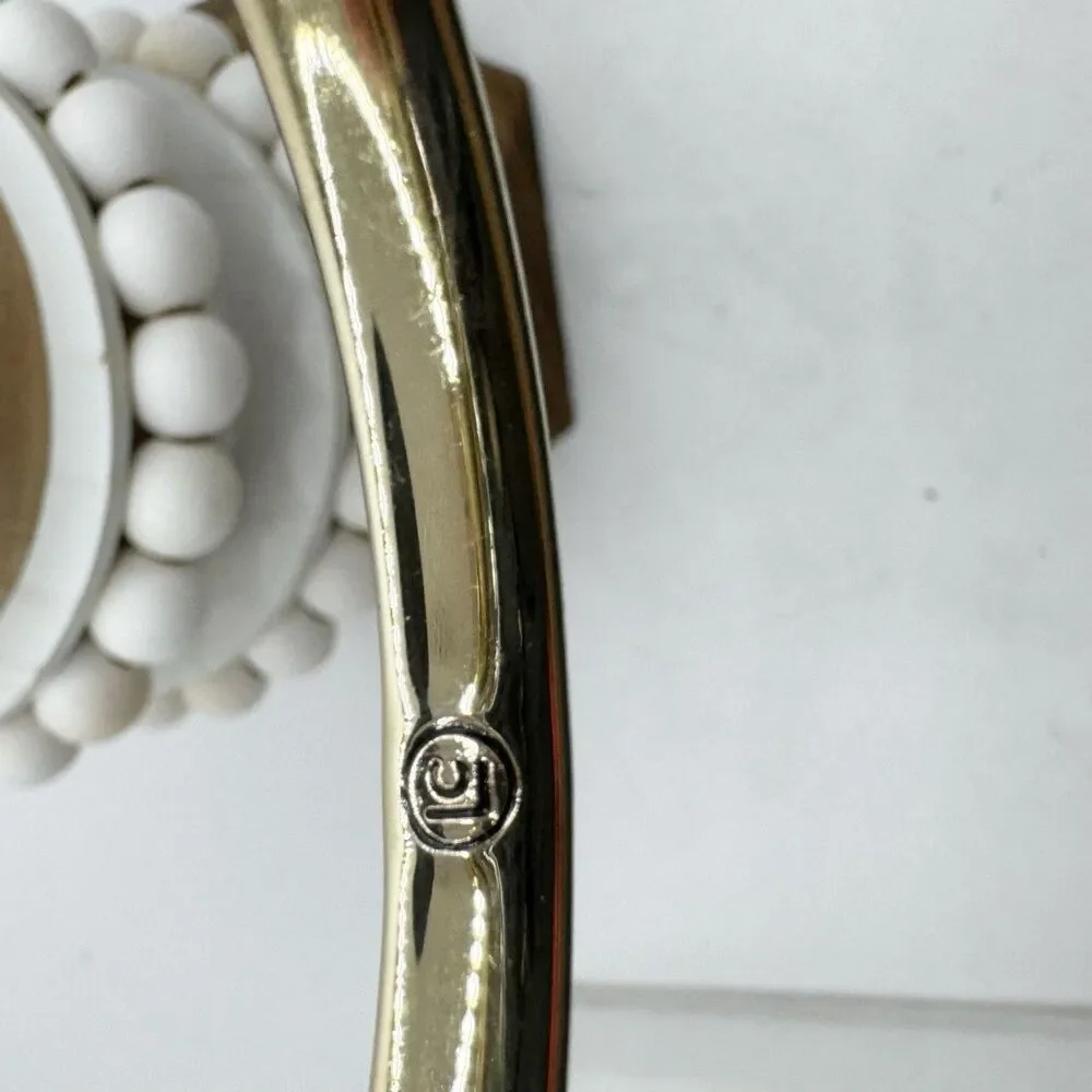 Liz Claiborne Braided Design Bangle Bracelet Gold and Silver Tone Classy